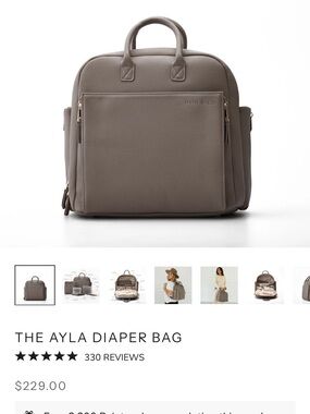 Ayla & Co Taupe Baby Diaper Backpack